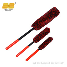 Auto Brush Engine Red Black Fiber Cleaning Brush